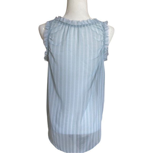 Blue and white Tank. No size listed but about a size medium. - Picture 3 of 3